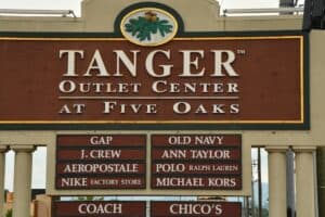 tanger outlets sign